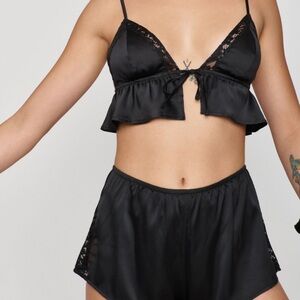 NWT Garage Belle Satin Lace Set L